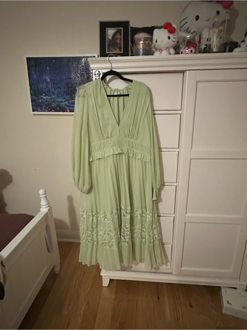 ASOS DESIGN Curve sage/mint green midi dress (UK 22 / US 18